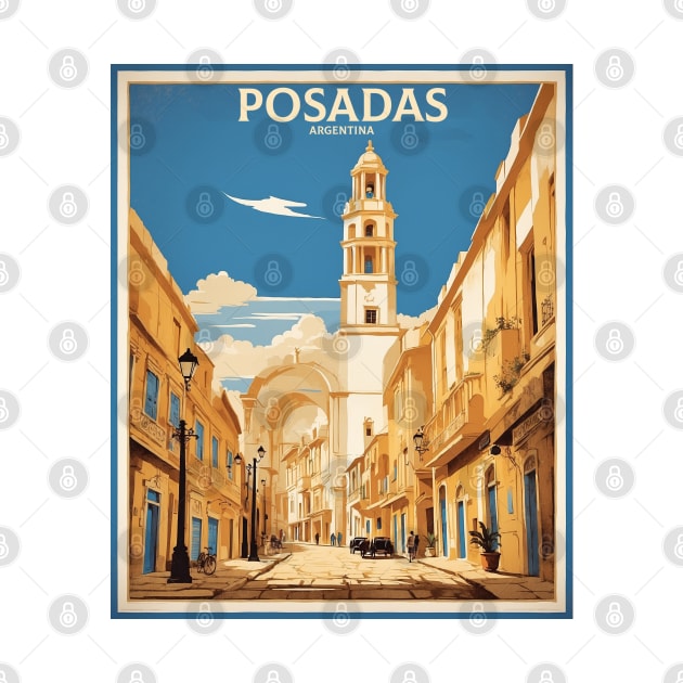 Posadas Argentina Vintage Tourism Poster by TravelersGems