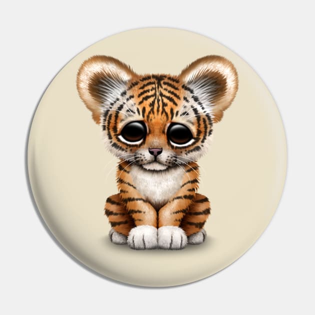 Cute Baby Tiger Cub Pin by jeffbartels