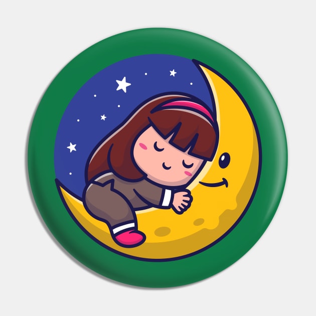 Cute Girl Sleeping On Moon Cartoon Vector Icon Illustration Pin by Catalyst Labs