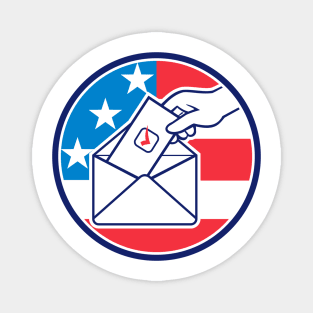 Hand Voting Postal Ballot Envelope Magnet