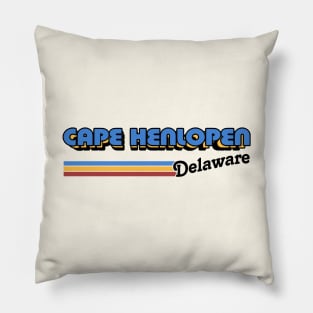 Cape Henlopen, Delaware / / Retro Style Design Pillow
