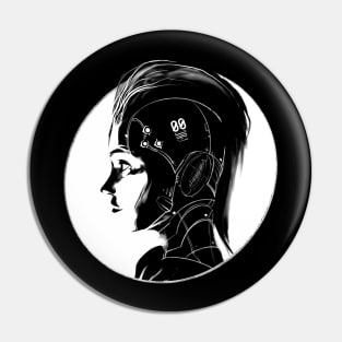 004/100 - Silhouette of an Android Pin