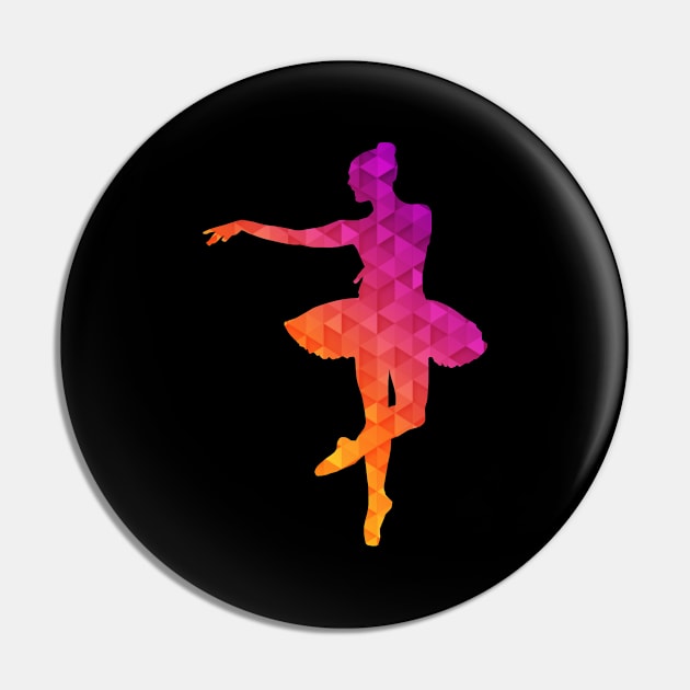 Ballet Dancer - Ballerina Colorful Pin by Kudostees