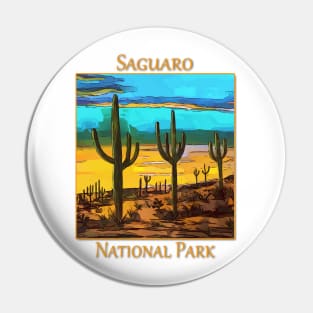 Saguaro from the Saguaro National Park in Arizona Pin