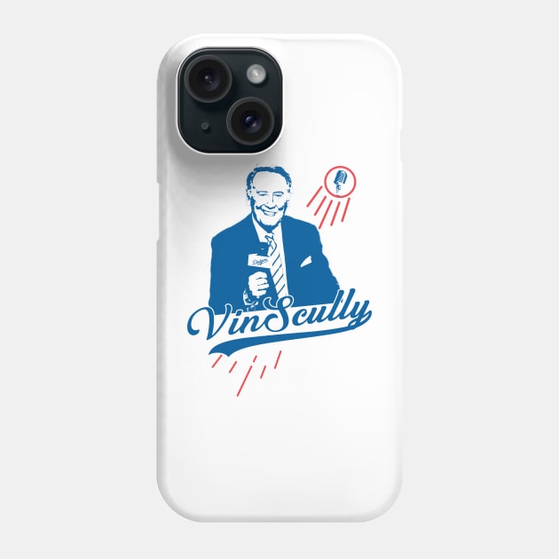 Vin Scully Legend Thank You For The Memories Phone Case by LMW Art