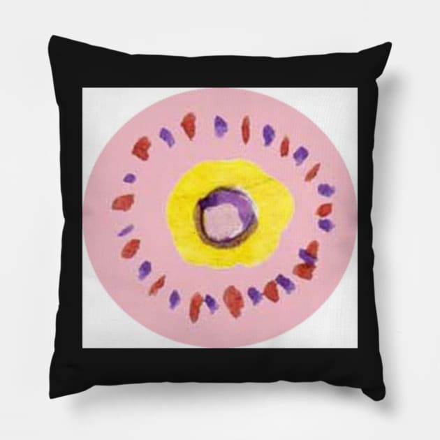 round pink version2 Pillow by Zamen