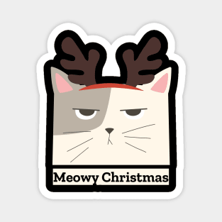 Meowy Christmas Magnet