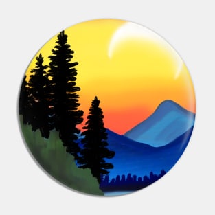 Sunset moon Pin