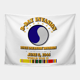 29th Infantry Div - D Day w Svc Ribbons Tapestry