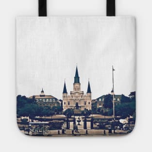 New Orleans Jackson Square Iconic Nola French Quarter Cityscape Travel Lifestyle Tote