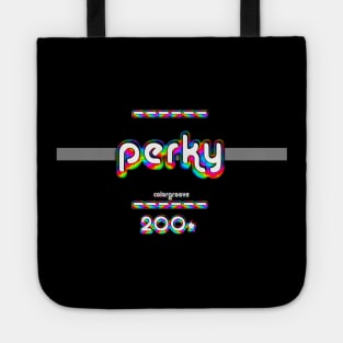 Perky 2000 ColorGroove Retro-Rainbow-Tube nostalgia (wf) Tote