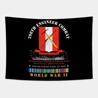 298TH Engineer Combat Battalion DUI - WWII - w EURSVC X 300 Tapestry