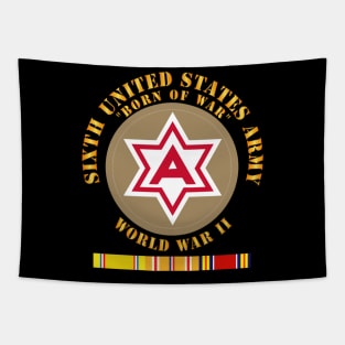 6th United States Army - Type 1 - WWII w PAC SVC Tapestry