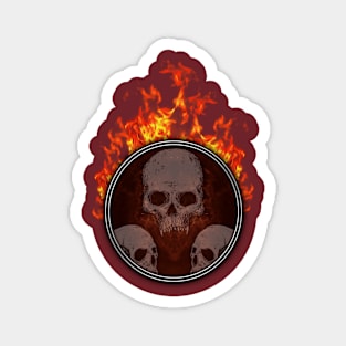 fire skull Magnet