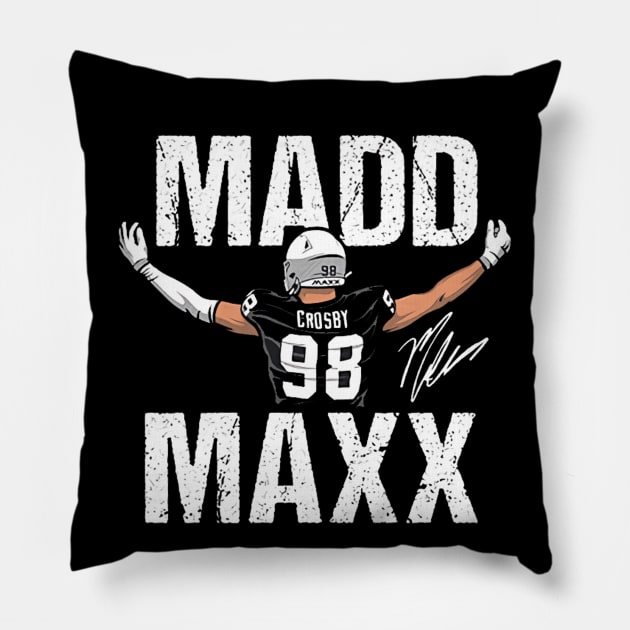 Maxx Crosby Madd Maxx Pillow by Chunta_Design