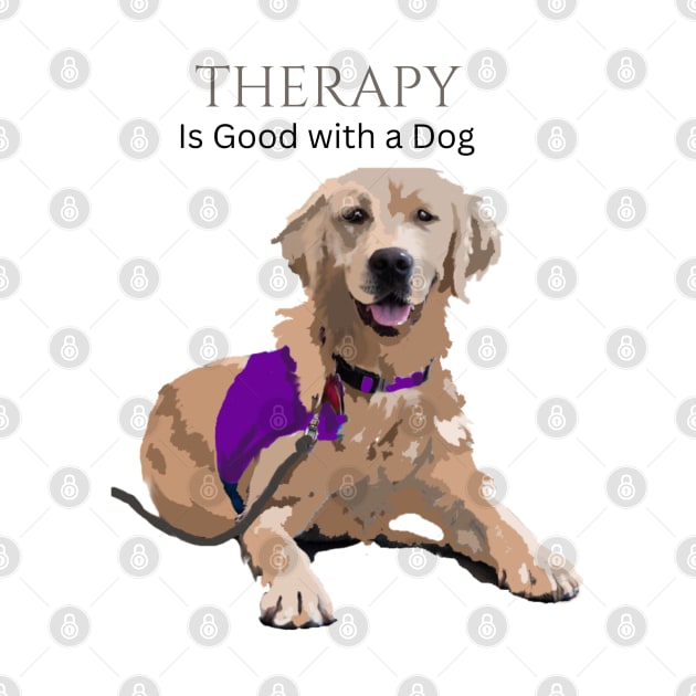 Therapy Dog Purple by B C Designs