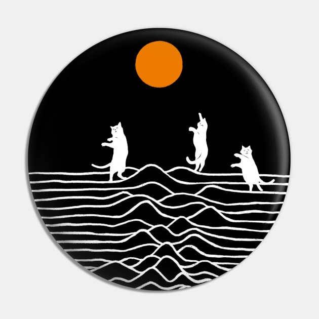 Cat Joy Division Black 3 Cat Pin TeePublic
