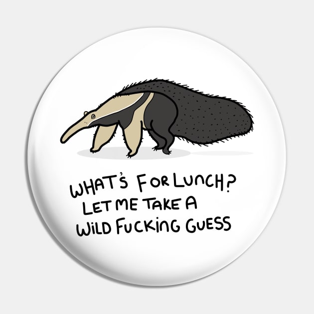 Grumpy Anteater Pin by grumpyanimals