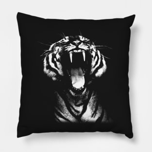 tiger, screaming tiger Pillow