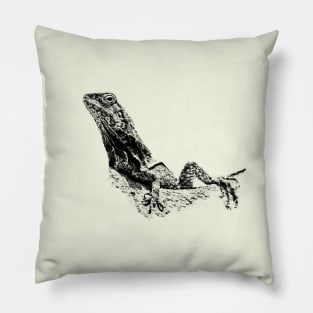 Frilled-neck lizard Pillow