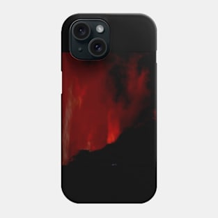 Digital collage, special processing. Red castle, where monster live. But not a monster, source of true love. Red and dim. Phone Case