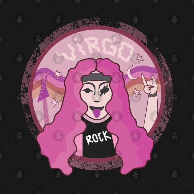 virgo zodiac rock pink by Giraroad