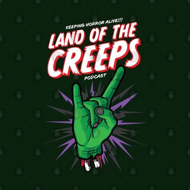 LOTC Hand Logo by LAND OF THE CREEPS HORROR PODCAST