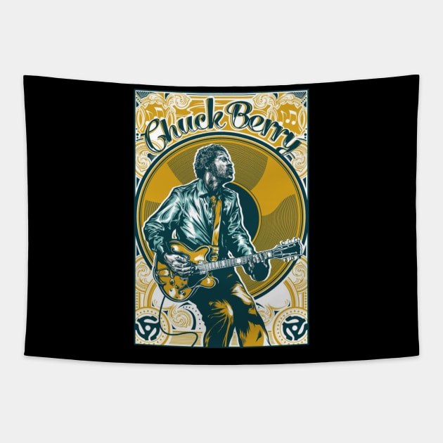 CHUCK BERRY MERCH VTG Tapestry by AriWiguna