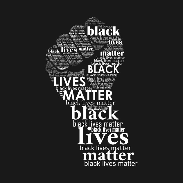 Black lives matter fist (invert) by hedehede