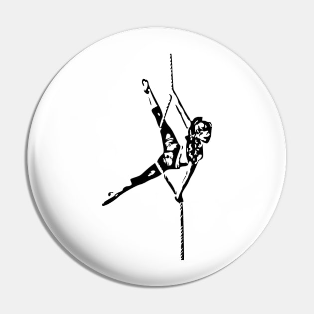 Aerialist Performer Circus Rope Pin by Libbygig