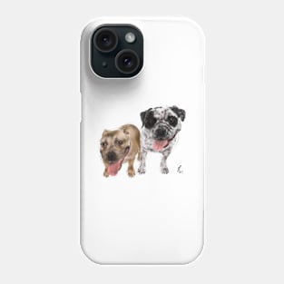 Double Trouble Bulldog and Mutt Phone Case