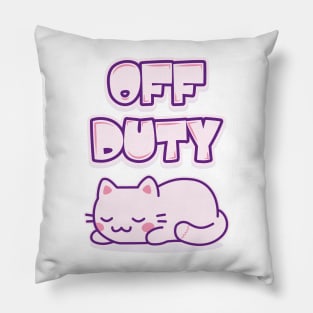 Kitty Off Duty Pillow