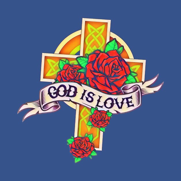 God is Love - Old School Tattoo by AlondraHanley