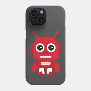 Cute Red Retro Robot Phone Case