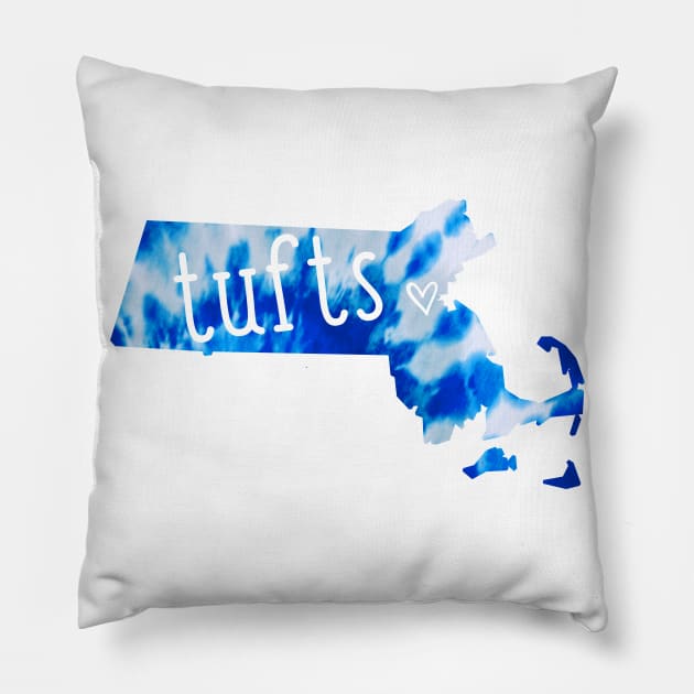 Tie Dye Tufts University of Medicine Pillow by aterkaderk