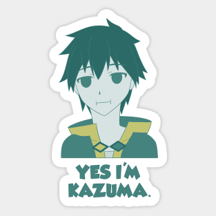 Kazuma Disgusted Konosuba Sticker for Sale by Aestheticanime2