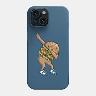 funny dabbing burger Phone Case