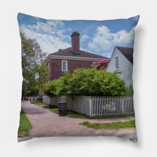 Prince George Street in Colonial Williamsburg, Virginia Pillow