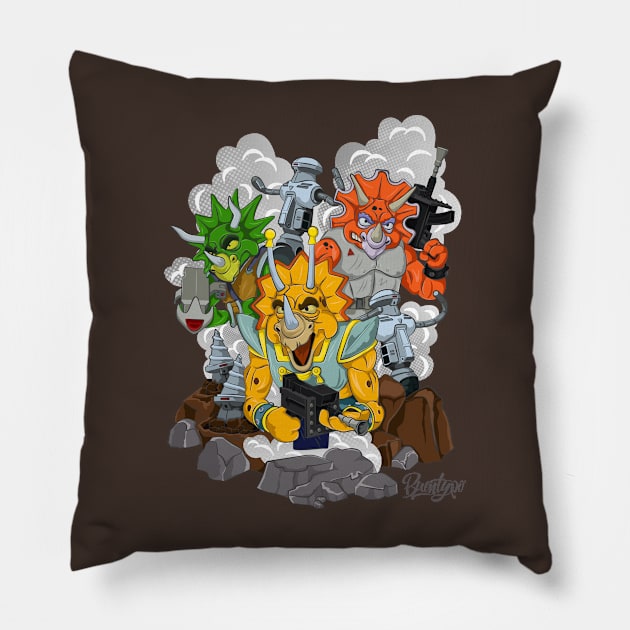 Triceratontitos Pillow by Buentypo_cl