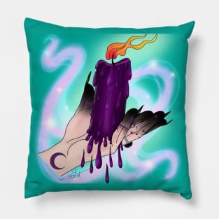 Witch hand witch candle Pillow