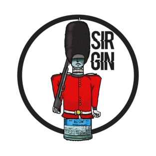 Sir Gin, Alcohol Character Design T-Shirt