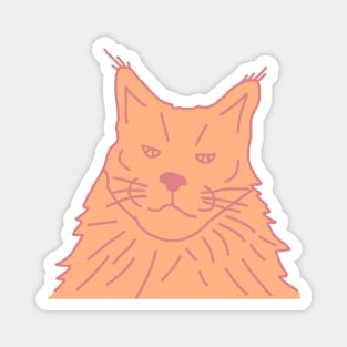 Peach Fuzz Color of the Year 2024 Maine Coon Cat Magnet