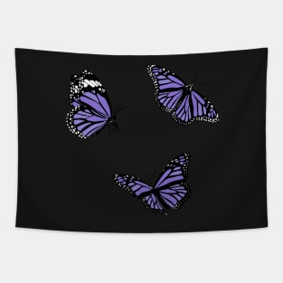 Purple Butterflies Stickers Tapestry