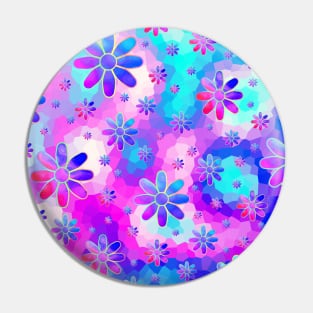 FLOWERS Blooming Abstract Floral - Flowers Art Pin