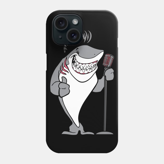 Shark 50's Rock and Roll Singer Phone Case by RadStar