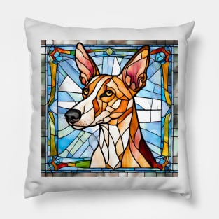 Stained Glass Ibizan Hound Pillow