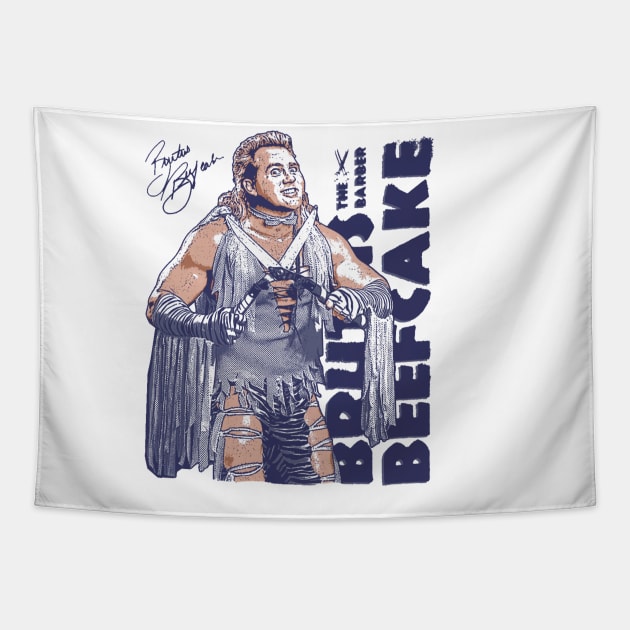 Brutus Beefcake The Barber Vintage Tapestry by MunMun_Design