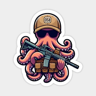 Tactical Octopus Adventure Tee: Where Intelligence Meets Style Magnet