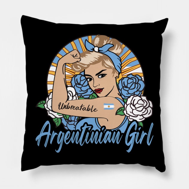 Argentinian Girl Pillow by JayD World