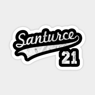 Distressed Santurce 21 Puerto Rican Baseball Cangrejeros Puerto Rico Magnet